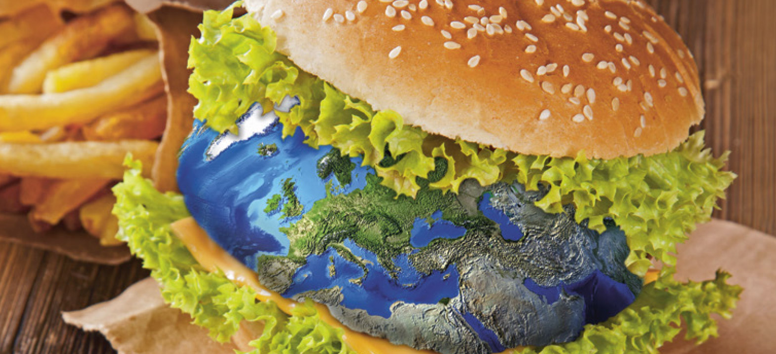 Die Erde als Hamburger