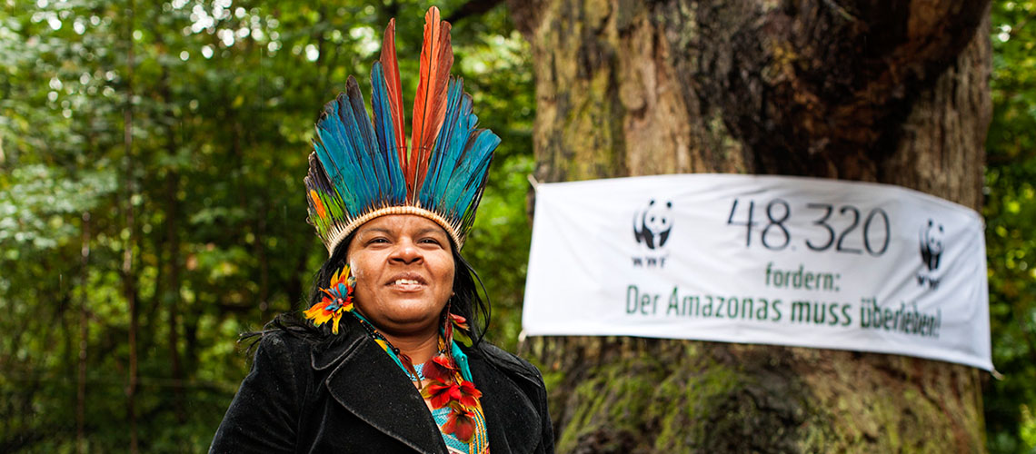 Sônia Guajajara im Tegeler Forst © David Biene / WWF