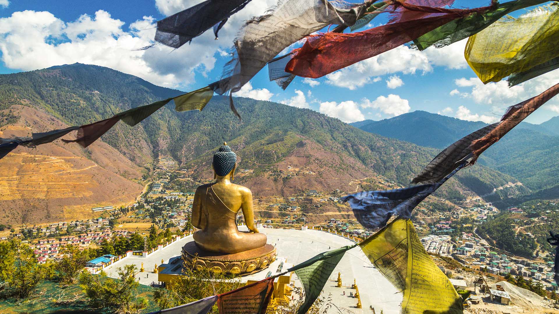 Great Buddha Dordenma is a gigantic Shakyamuni Buddha statue in the mountains of Bhutan , near Thimphu, the capital